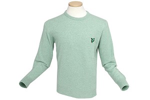 Green Eagle Crew-Neck Lambswool Pullover