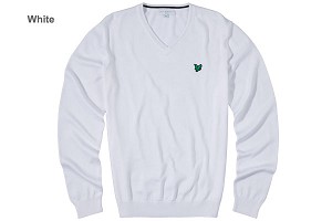 Lyle and Scott Green Eagle V-Neck Pullover