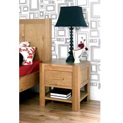 Lyon Oak  1 Drawer Bedside Table
