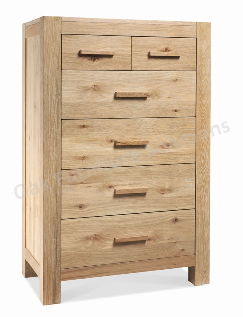 Washed Oak 4+2 Drawer Chest