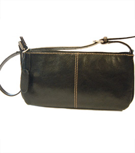 Small Zip Top Leather Bag