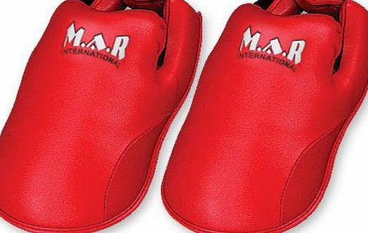 M.A.R International Ltd. M.A.R International Ltd Elite Foot Protector Kick Boots Martial Arts Karate Taekwondo Boxing Kickboxing Thai Boxing Mma Muay Thai Red Large