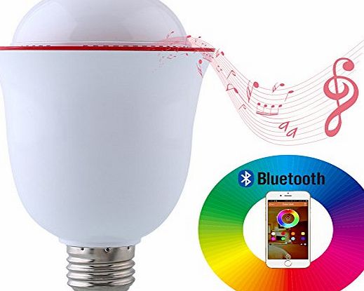 Mabor Bluetooth 4.0 LED Light, 5W E27 LED Light Music Bulb with HiFi Music Audio Stereo Speaker, Dimmable and RGB Color Changing Controlled by APP for iOS iPhone iPad Android Smartphone (Flower Shape)