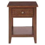 Macau 1 Drawer Bedside Chest, Dark Brown