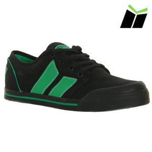 Macbeth Wallister Vegan Canvas shoe - Black/Green