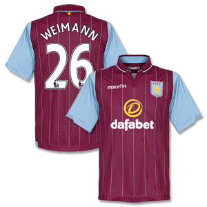 Macron Aston Villa Home Weimann Shirt 2014 2015