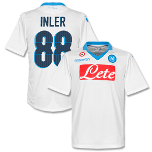 Macron Napoli 3rd Inler 88 Authentic Shirt 2014 2015