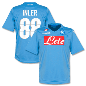 Macron Napoli Home Inler 88 Authentic Shirt 2014 2015