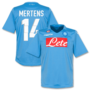 Napoli Home Mertens 14 Authentic Shirt 2014 2015