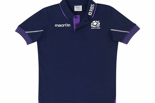 Macron Scotland Cotton Polo Navy 58059632