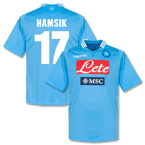Macron SSC Napoli Home Hamsik Authentic Shirt 2013 2014