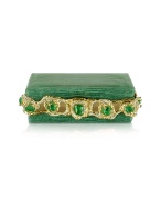 Jeweled Green Reptile Frame Clutch