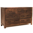 Madison Sq walnut wood 7 draw chest furniture