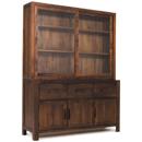 Madison Sq walnut wood buffet and hutch furniture
