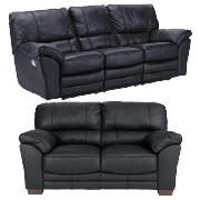 Large Leather Recliner Sofa & Regular