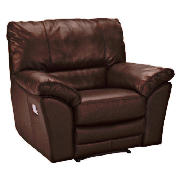 Madrid Leather Recliner Armchair, Brown
