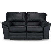 Madrid leather recliner sofa regular, black