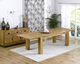 Oak Dining Table with Extensions -