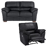 Regular Leather Fixed Seat Sofa &