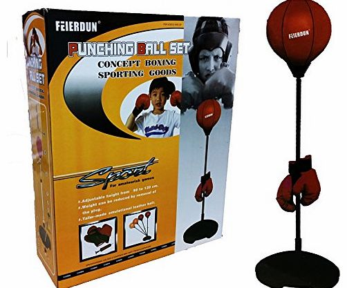MADX Kids/Junior/Children Free Standing Punch Bag Speed Ball Set   Gloves Boxing Toy