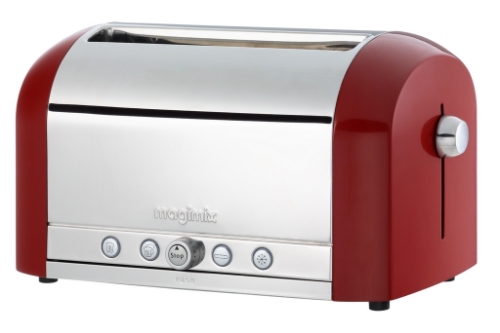 Red Professional 4 Slot Toaster