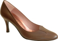 Magrit brown leather courtshoe