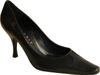 Magrit navy suede and leather courtshoe