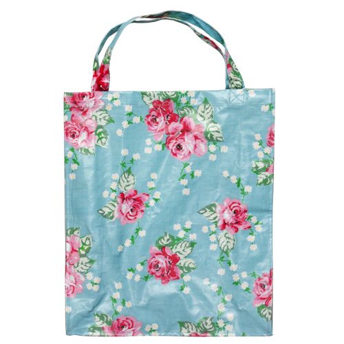 English Rose Design Shopping Bag