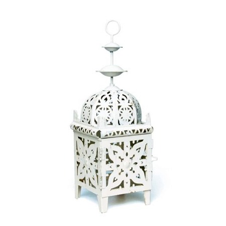 Maison Blue White Brushed Gold Moroccan style Lantern