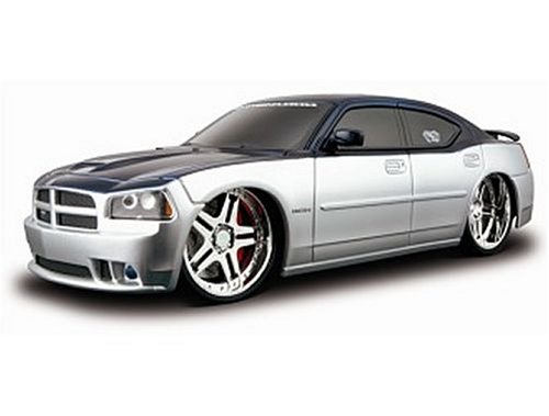 Radio Remote Controlled Dodge Charger SRT8 (Playerz) (1:24 scale) in Blue and Silver