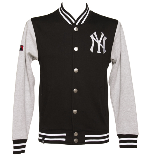 Mens Black And Grey New York Yankees Fleece