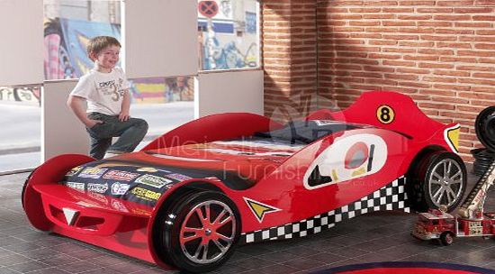 Majestic Furnishings Childrens Car Beds Boys Red Racing Kids Car Bed Frame
