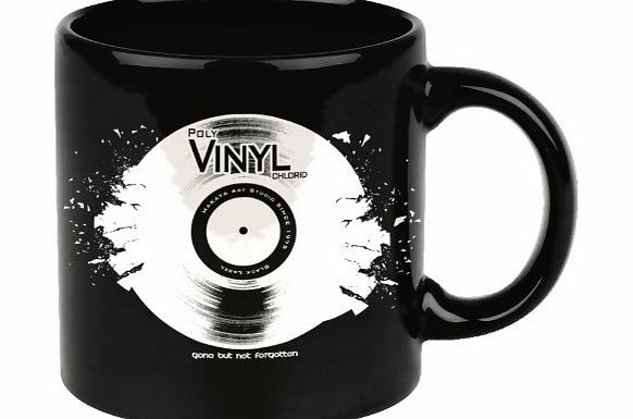 MAKAYA Gifts for Music Lovers - Dj Cup VINYL RECORD Mug in Black