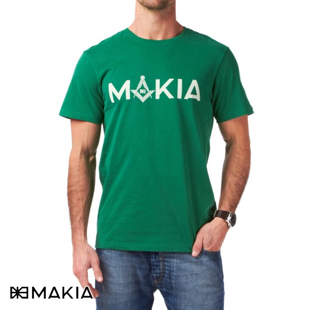 Mens MAKIA Masons T-Shirt - Green