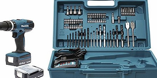 Makita 14.4 V G-Series Combi Drill with 2 x 1.3 A Battery - Blue