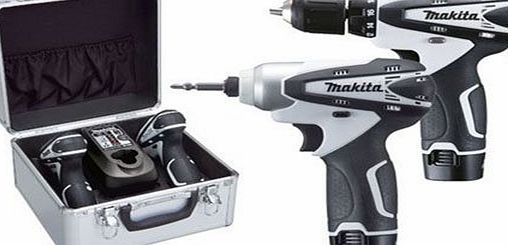 Makita LCT204W Cordless Drill with Impact Driver Kit - White