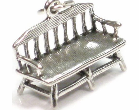 Maldon Jewellery Garden bench sterling silver charm .925 x 1 Love Benches charms SSLP1305