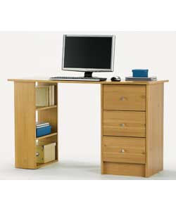 malibu 3 Drawer Desk - Pine Finish