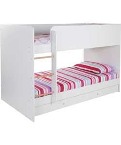 Malibu White Bunk Bed with Dilly Mattress