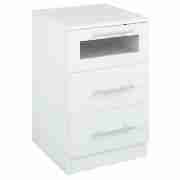 Malmo 3 Drawer Bedside, White