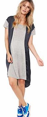 Womens Black and Grey Jersey Dress