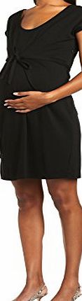 Mamalicious Womens Luna Jersey Basic Empire Short Sleeve Maternity Dress, Black, Size 14 (Manufacturer Size:X-Large)