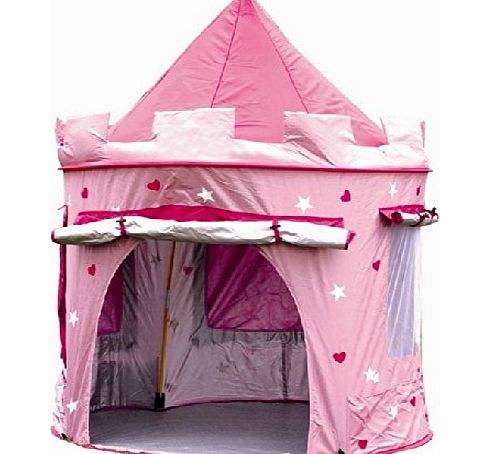 Childrens Princess Pop Up Castle - Suitable for Indoor & Outdoor Use : Girls Pink Toy Play Tent / Playhouse / Den