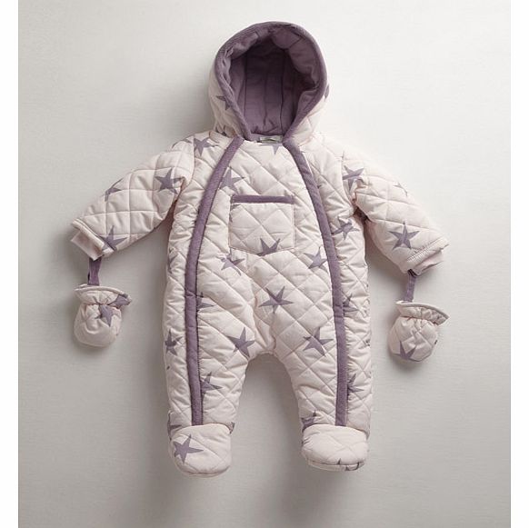 Star Print Quilted Pramsuit