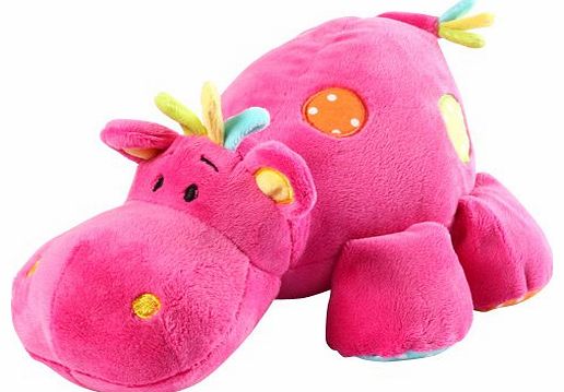 Pink Hippo Soft Toy -- Cuddly Animal for Baby Girl