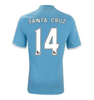 Man City Umbro 2010-11 Manchester City Umbro Home Shirt (Santa