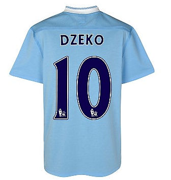 Man City Umbro 2011-12 Manchester City Umbro Home Shirt (Dzeko