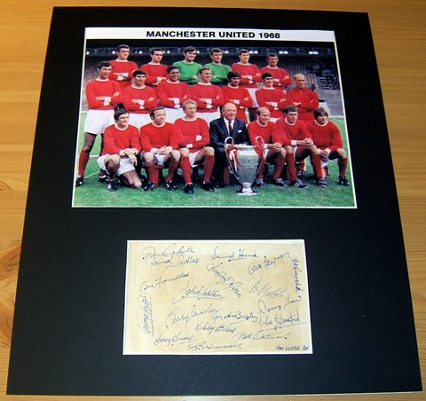 1968 SIGNED SHEET MOUNTED 14 x 10 INCHES