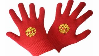Man Utd Accessories  Manchester United FC Knitted Gloves (Medium)