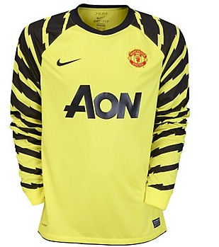 Man Utd Nike 2010-11 Man Utd Home Nike Goalkeeper Shirt (Kids)